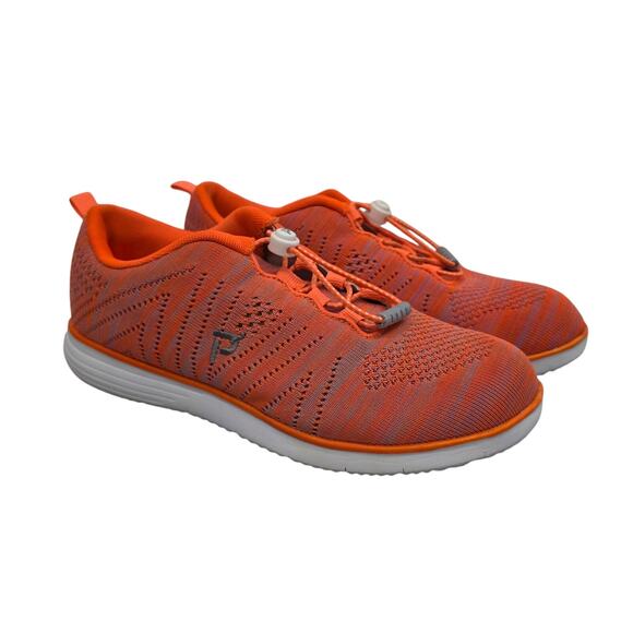 Propet Women’s Orange Knit Sneakers 8.5 B Slip On Comfort Athletic Walking Shoes - Picture 1 of 6